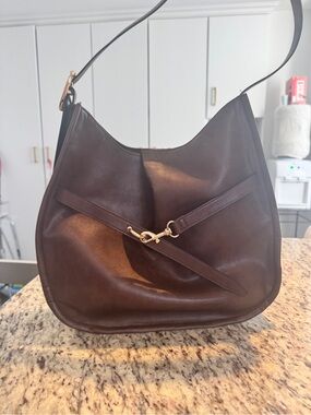 H&M Slouched Shoulder Hobo Bag in Rich Chocolate Brown